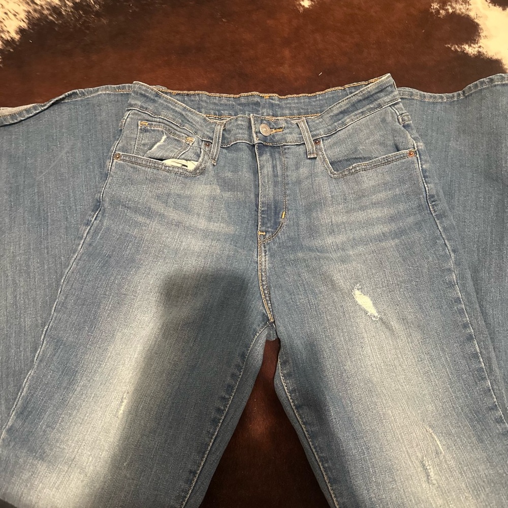 Levi's Blue Flare & Wide Leg Jeans with Vintage-Inspired Wash